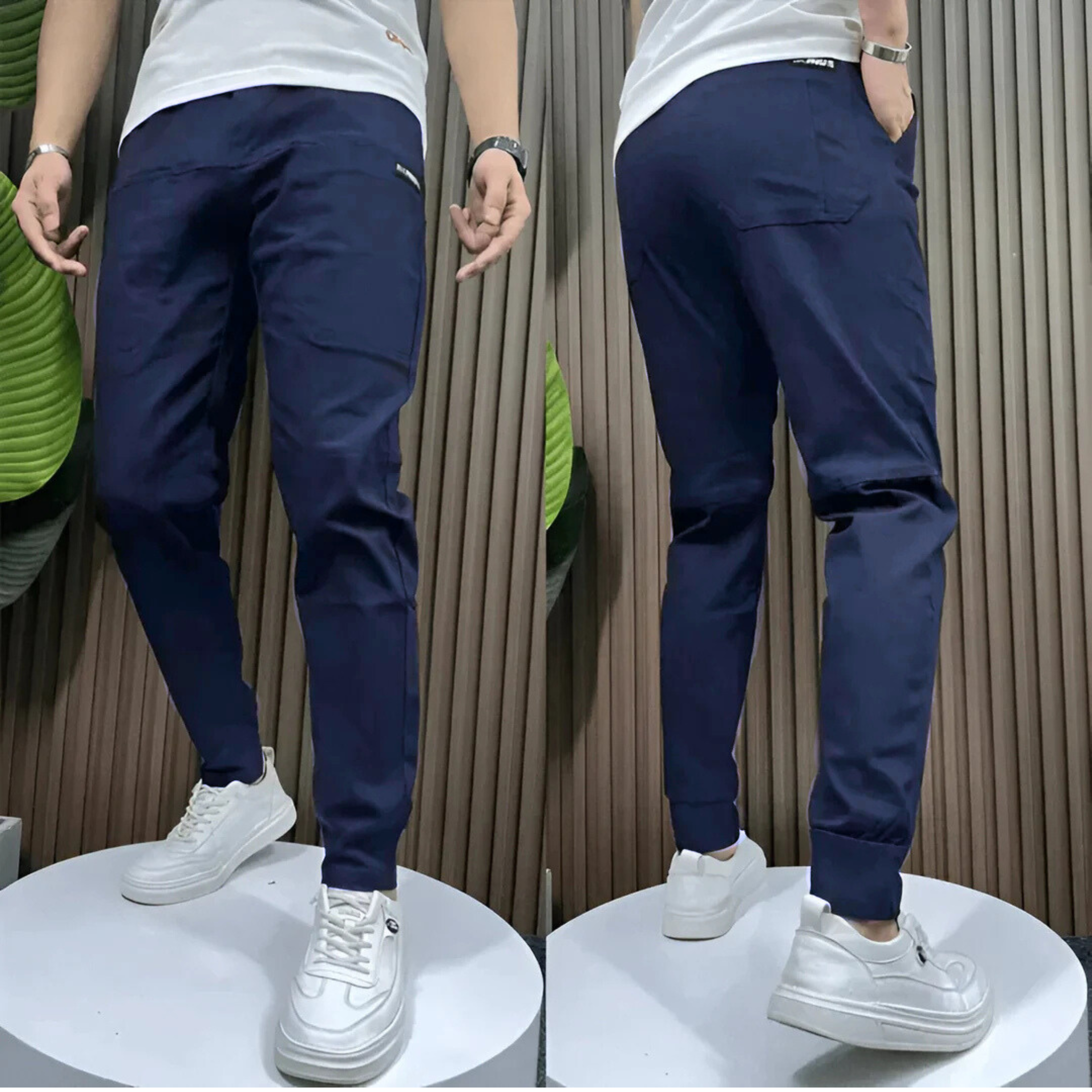 Leo | Pantalones cargo elásticos informales para hombre