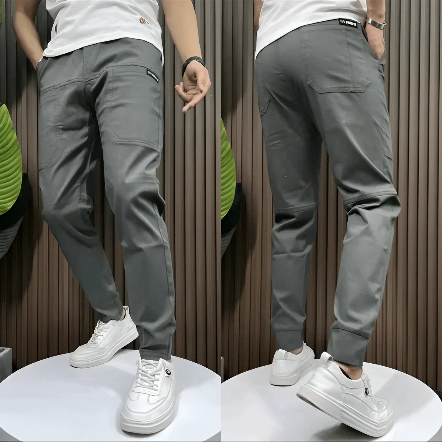 Leo | Pantalones cargo elásticos informales para hombre