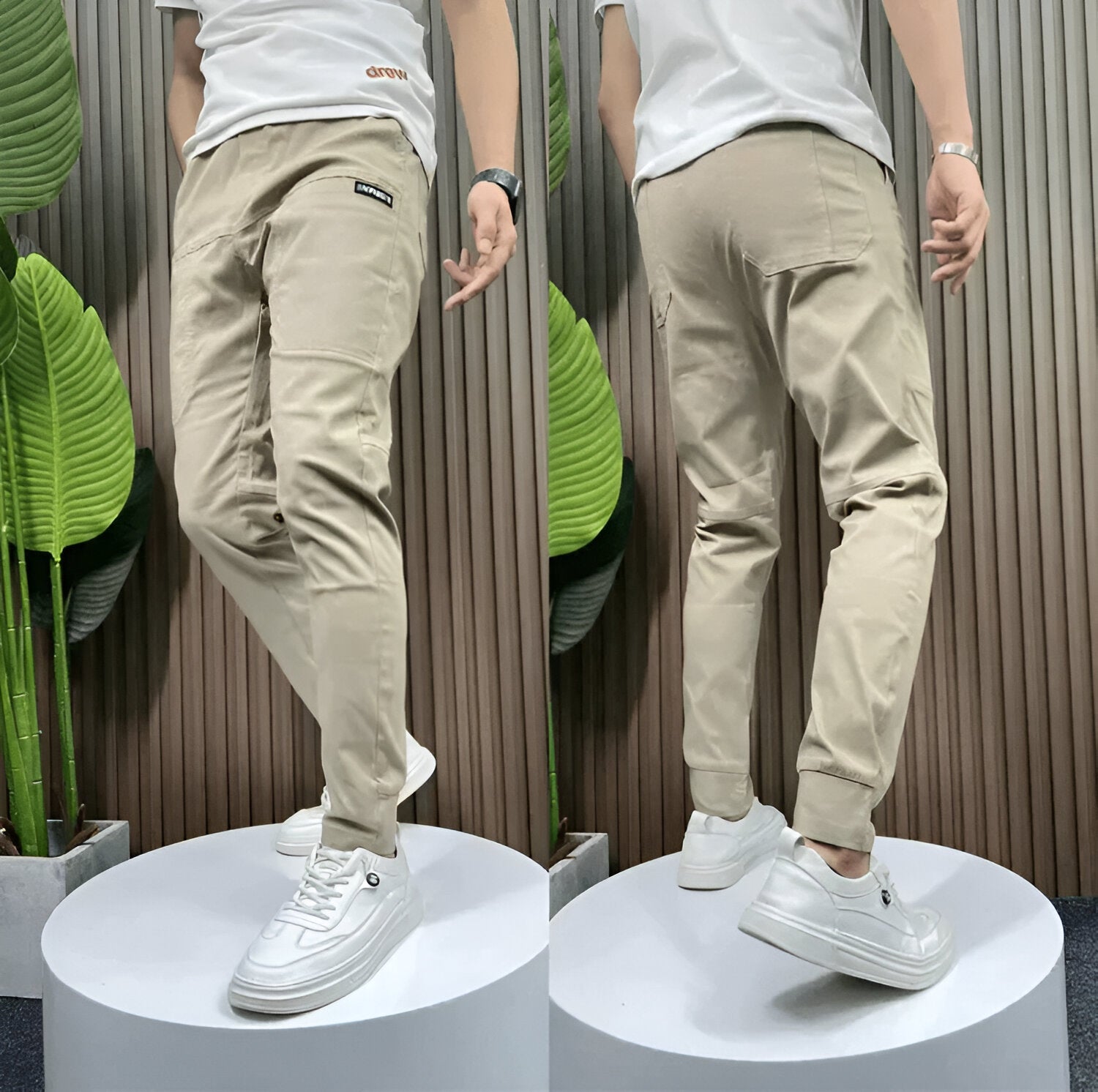 Leo | Pantalones cargo elásticos informales para hombre