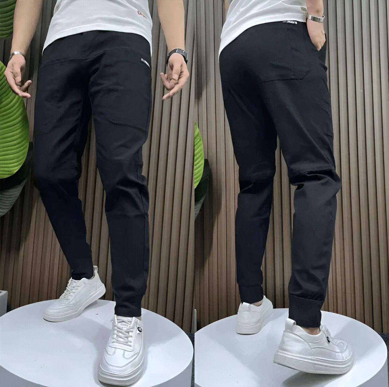 Leo | Pantalones cargo elásticos informales para hombre